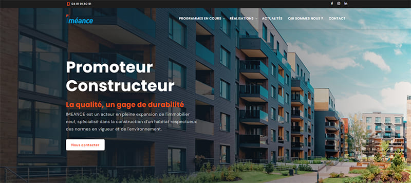 création site promoteur immobiilier