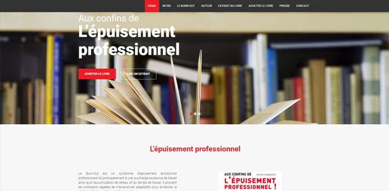création de site pour auteur particulier